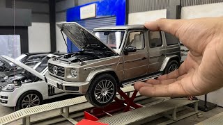 Servicing Real like Luxury Cars Diecast Models at Mini Car Workshop  118 Scale Garage Set [upl. by Asilrak]