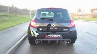 Renault Clio 197 Non Resonated Cat Back Exhaust by Cobra Sport Exhausts [upl. by Ratha]