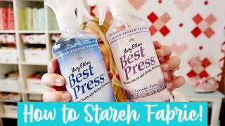 How to Starch Fabric Mary Ellens Best Press TUTORIAL [upl. by Inele]