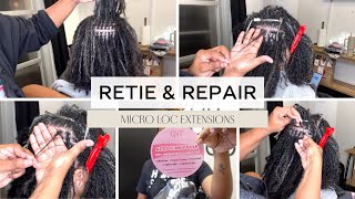 Micro Loc Extensions Retie amp Repair  Tutorial  QVR Hair [upl. by Mannuela521]