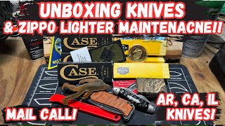 Unboxing Knives amp Zippo Lighter Maintenance [upl. by Kala]