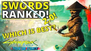 All Swords Ranked Worst to Best in Cyberpunk 2077 20 [upl. by Aerdnaid]