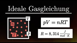 Die ideale Gasgleichung  Erklärung Beispiel Einheiten Umformungen Physik [upl. by Doti533]