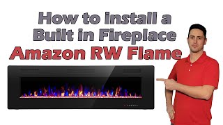 how to install a built in electric fireplace RW flame [upl. by Enoved]