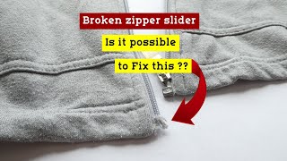 How to Repair Broken Zipper Slider on Jacket DIY Easy Way to Fix Broken Zipper Bottom Stop Tutorial [upl. by Neimad]