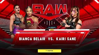 RAW Bianca belair vs Kairi sane [upl. by Leroj]