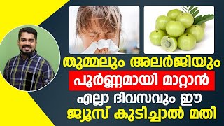 തുമ്മലും അലർജിയും പൂർണമായി മാറ്റാൻ എല്ലാ ദിവസവും ഈ ജ്യൂസ് കുടിച്ചാൽ മതി  ALLERGY MARAN [upl. by Yrellih322]