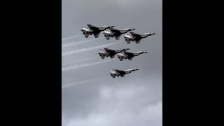 The Thunderbirds arrive to the 2024 New York Air Show [upl. by Ellitnahc204]