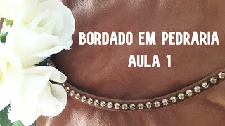 Aprenda a fazer um lindo BORDADO em blusinha Bordado em pedraria Aula 1  Lilian Moretto [upl. by Ainala]