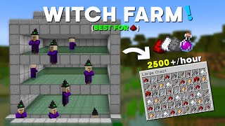 Minecraft Simple Witch Farm  Redstone Farm  Automatic [upl. by Twila]