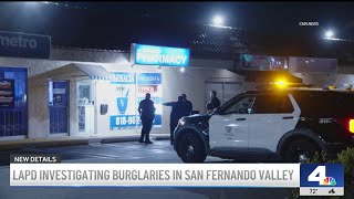 Several San Fernando Valley businesses targeted in series of breakins [upl. by Anela]