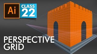 Adobe Illustrator  Perspective Grid  Class 22  Urdu  Hindi [upl. by Nipsirc]