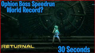 Returnal Ophion Boss Speedrun in 30 Seconds World Record [upl. by Glennon]