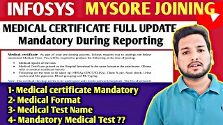 Infosys Medical CertificateReport Detail Information 🔥  Onboarding amp Joining Update  Training OL [upl. by Lebatsirc]