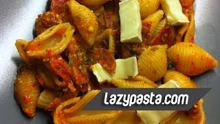 Spanishstyle conchiglie with chorizo lomo amp jamon  easy pasta recipes by Lazy Pasta [upl. by Fredrick680]