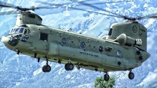 CH47F Chinook In Action • Fastest Military Transport Helicopter In The World [upl. by Enihpled]