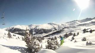 Soldeu Andorra  Snowboarding Powder GoPro 2012 [upl. by Saidnac]