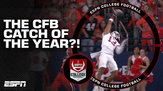 Elic Ayomanor gives a CATCH OF THE YEAR candidate Tulane picksix and MORE  College Football Show [upl. by Atsed]