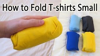 How to Fold a Tshirt Small to Save Space  Lifehack [upl. by Naic]