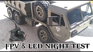 RC MILITARY TRUCK THE BEST 116 OSHKOSH HEMTT FAYEE LIGHT amp FPV NIGTH TEST [upl. by Jorry716]