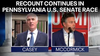 Recount in Pennsylvania US Senate race still unfolding [upl. by Madelyn714]