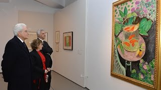 Il Presidente Mattarella inaugura la mostra quotMatisse Arabesquequot alle Scuderie del Quirinale [upl. by Ettenej718]