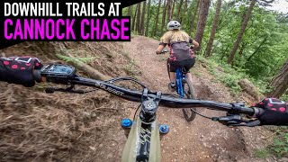 RIDING DOWNHILL TRAILS AT CANNOCK CHASE [upl. by Atsirak423]