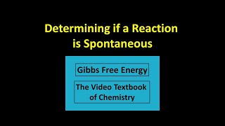 Determining if a Reaction is Spontaneous [upl. by Cartie]