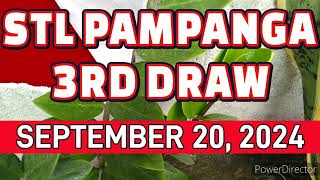 STL PAMPANGA RESULT TODAY 3RD DRAW SEPTEMBER 20 2024 8PM  FRIDAY [upl. by Grindle]