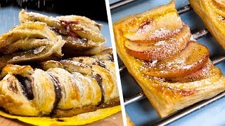 5 Easy and Yummy puff pastry Recipes  Hungry cat [upl. by Rimidalg]