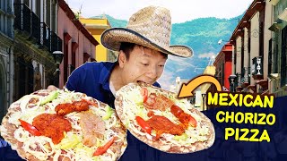 BREAKFAST MEXICAN PIZZA Tlayuda amp Mexican STREET FOOD at Local Market in Oaxaca [upl. by Anileve]