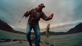 Smallmouth fishing Watauga Lake in April [upl. by Etteloiv]