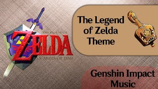 The Legend Of Zelda Theme  Floral Zither  Genshin Impact Music [upl. by Ainot]