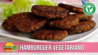 HAMBÚRGUER VEGETARIANO FÁCIL PROTEICO E NUTRITIVO [upl. by Nodnol393]