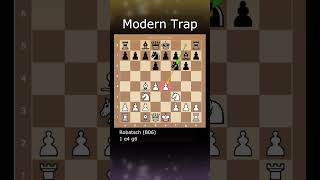 Chess Trap for White in Modern Defense [upl. by Aihsik]