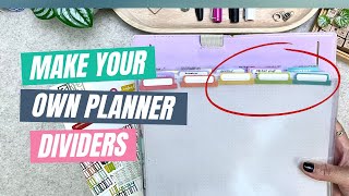 How To Create Your Own EASY DIY Planner Divider Using Tab Stickers [upl. by Coridon651]