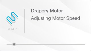 Drapery Motor  Adjusting Motor Speed [upl. by Steady448]