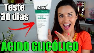 Testei creme facial ÁCIDO GLICÓLICO AHA Needs  Baratinho de farmácia [upl. by Arihaz25]