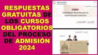 Soy Docente RESPUESTAS GRATUITAS DE LOS CURSOS OBLIGATORIOS DEL PROCESO DE ADMISIÓN 2024 [upl. by Aivlis274]