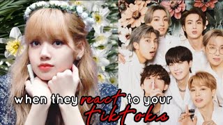 BTS ff 8th member Episode 1 •When they react to your tiktoks• S1 [upl. by Annanhoj]