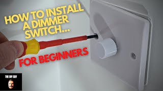 How to Install a Dimmer Switch  Beginners Electrical Guide [upl. by Enelhtak]