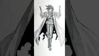 Speed Drawing Alucard stick man shorts anime drawing [upl. by Tnerual]