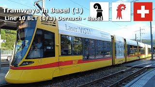 Tramways in Basel 1 Line 10 BLT 13 Dornach  Basel 4K Apr 2024 tramway switzerland [upl. by Esra]