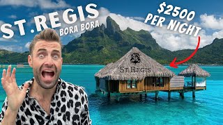 ST REGIS BORA BORA LUXURY OVERWATER BUNGALOW in PARADISE [upl. by Einnol]