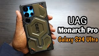 UAG Case Monarch Pro for Samsung Galaxy S24 Ultra Kevlar Element Green [upl. by Gilpin]