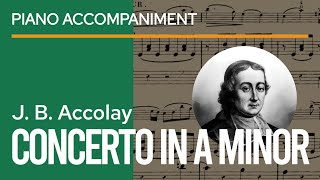 J B Accolay  Violin Concerto no 1 in A minor Piano Accompaniment slower  sheet music play along [upl. by Demott]