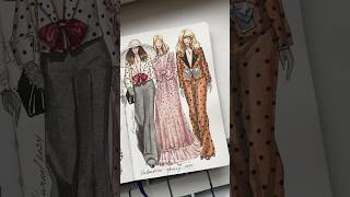 Valentino spring 2025 рисованиеонлайн painting watercolor fashionillustration [upl. by Rodavlas]