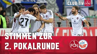 quotEine Achterbahnfahrt der Gefühlequot  Stimmen zum Sieg  1 FC Nürnberg  FC Hansa Rostock 32 nV [upl. by Nuris]