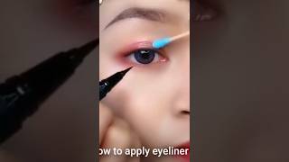 How To apply Eye LinerEye Liner Hackshortseyelinertutorialmakeuptiktokforyou beauty top [upl. by Ahsenet300]