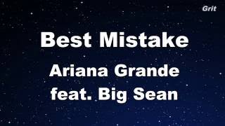 Best Mistake  Ariana Grande Karaoke【With Guide Melody】 [upl. by Burwell804]